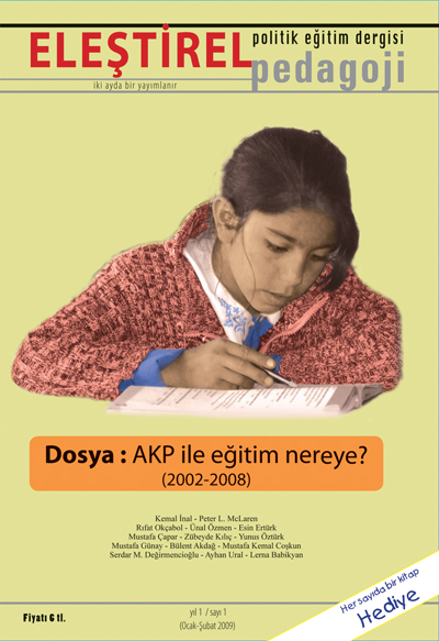 Eleştirel Pedagoji Dergisinin 1. Sayısı